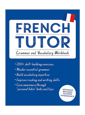 原版 Teach Yourself French Tutor Grammar and Vocabulary Workbook 自学法语 语法和词汇练习 进口原版书籍