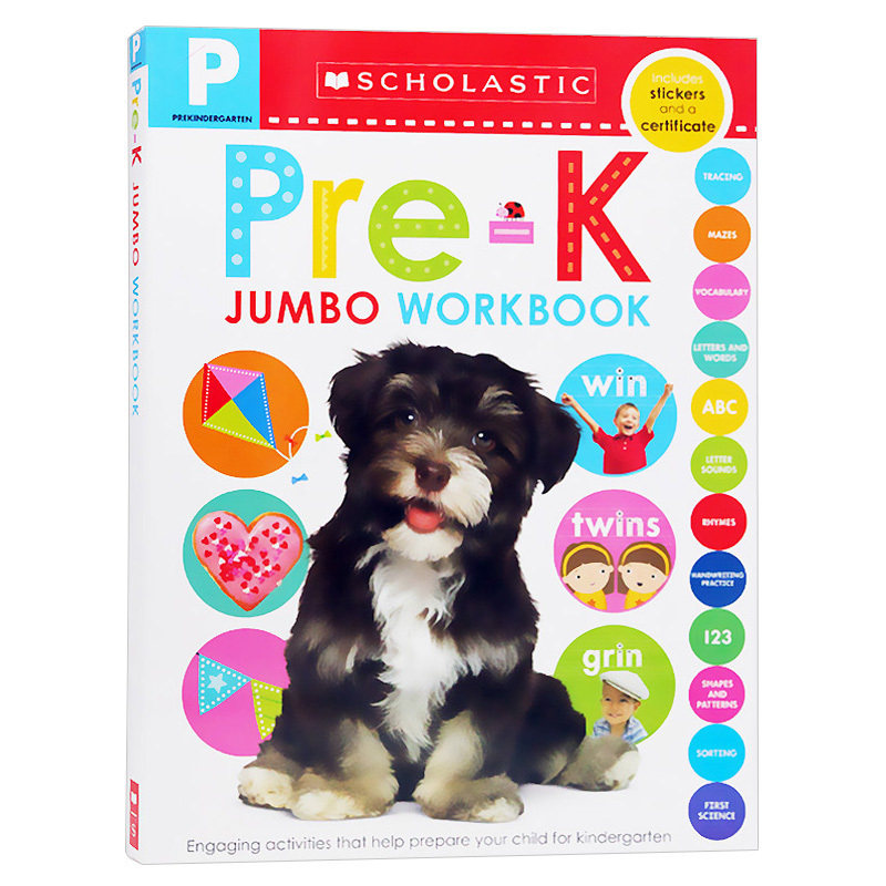学乐幼儿英语启蒙书 scholastic jumbo workbook pre-k 学前幼儿园