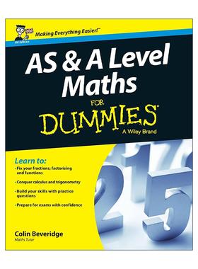 英文原版 AS & A Level Maths For Dummies 国际高中数学入门 英文版 进口英语原版书籍