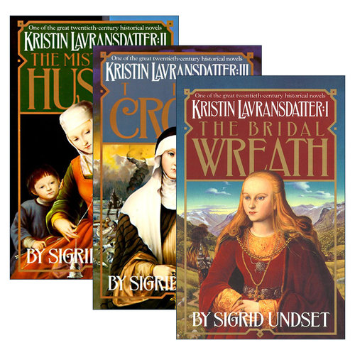 英文原版 Kristin Lavransdatter克里斯汀的一生Vintage系列 套装3册 历史小说 英文版 进口英语原版书籍