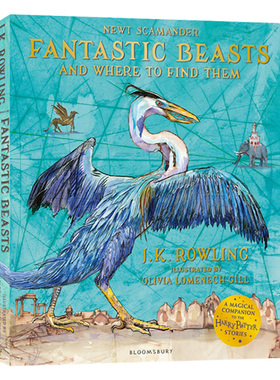 神奇动物在哪里 插画彩绘版 英文原版 艺术书 Fantastic Beasts and Where to Find Them 哈利波特系列JK罗琳 平装 英文版进口书籍