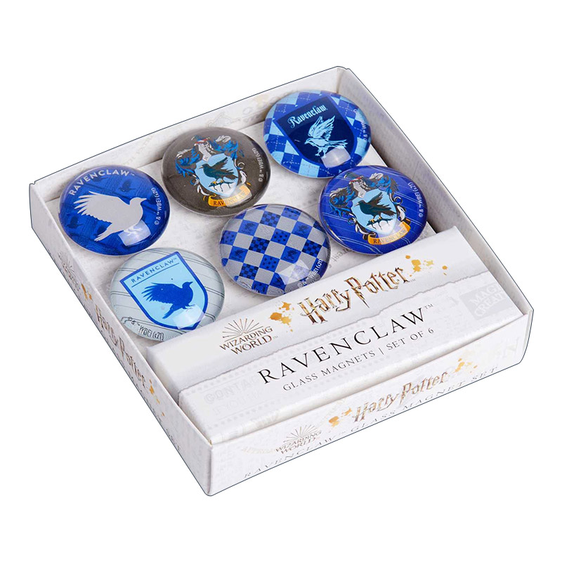 英文原版 Harry Potter Ravenclaw Glass Magnet Set Set of 6 哈利波特 拉文克劳 6个冰箱贴 英文版