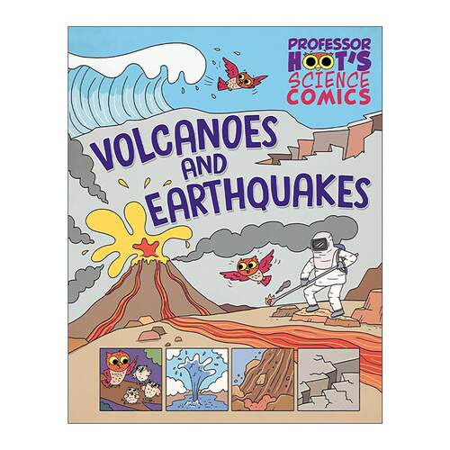 英文原版 Professor Hoot's Science Comics Volcanoes and Earthquakes 科学漫画 火山与地震 儿童科学科普百科绘本 英文版