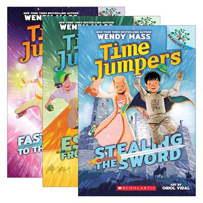 英文原版 Time Jumpers 时间旅行者系列3册 学乐大树系列 儿童桥梁章节书 英语课外阅读读物 英文版 进口英语原版书籍