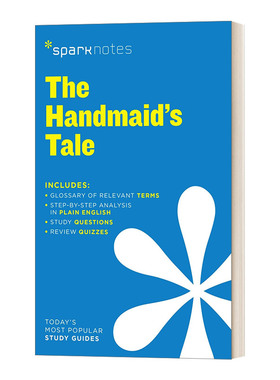 文学导读系列 使女的故事 Handmaid's Tale SparkNotes Literature Guide 英文原版中学教辅 进口英语书籍