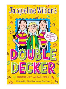 英文原版 Jacqueline Wilson Double Decker 杰奎琳·威尔逊 女孩友谊二合一故事书 英文版 进口英语原版书籍