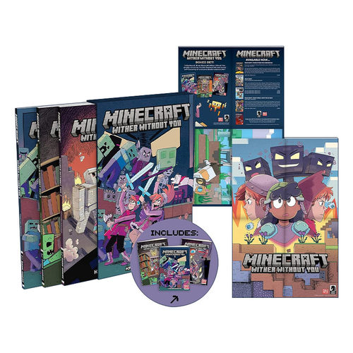 英文原版 Minecraft Wither Without You Boxed Set Graphic Novels 我的世界 凋零 1-3卷盒装套装 含收藏海报 Kristen Gudsnuk