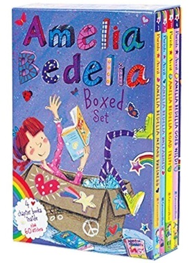 糊涂女佣1-4册盒装 Amelia Bedelia Chapter Book Box Set 艾米莉亚系列 英文原版儿童桥梁初级章节书 英文版绘本
