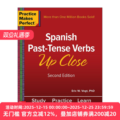原版 Practice Makes Perfect Spanish Past-Tense Verbs Up Close 熟能生巧 西班牙语过去式动词时态 第2版 进口原版书籍