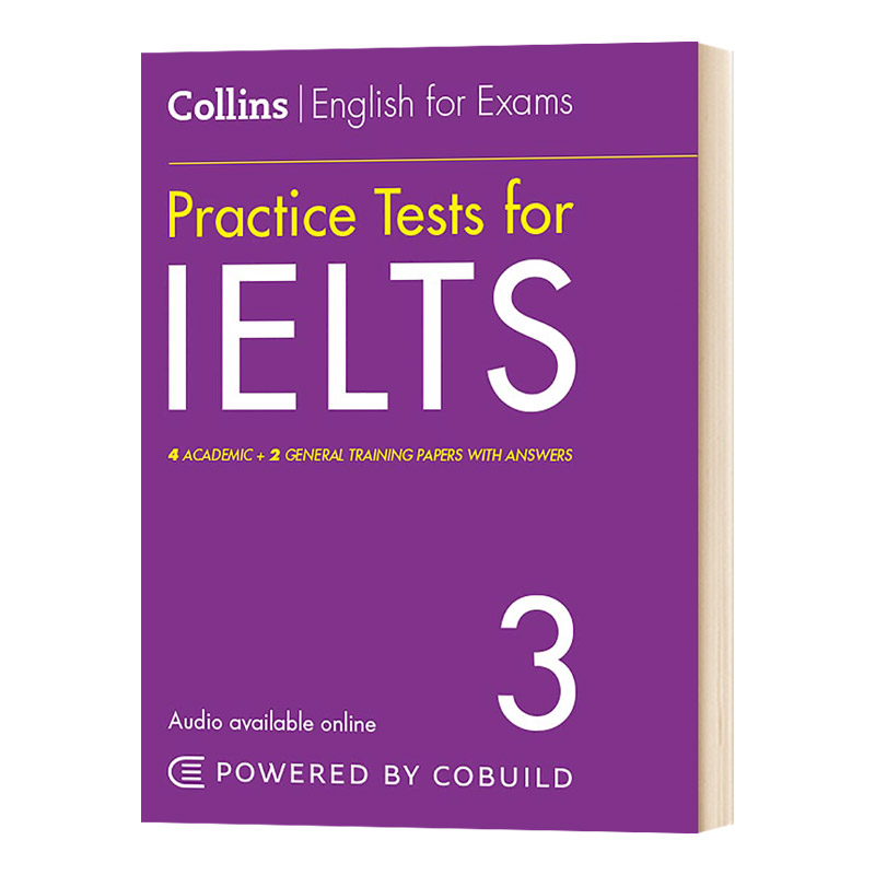 柯林斯雅思模拟题3  Practice Tests for IELTS 3 Collins English for IELTS 英文原版大学教辅 进口英语书籍