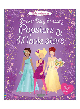 英文原版 Sticker Dolly Dressing Popstars & Movie Stars 多莉贴纸 歌星和影星 英文版 进口英语原版书籍