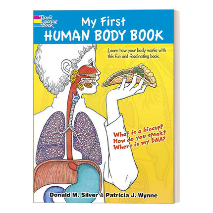 英文原版 My First Human Body Book Coloring Book 我的第一本人类身体书 儿童科普填色书 英文版 进口英语原版书籍