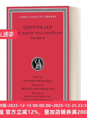 英文原版小说 The Major Declamations Volume III Quintilian 主要演说卷3 拉英对照版 洛布古典丛书 英文版 进口英语原版书籍