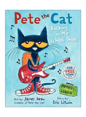 英文原版 Pete the Cat Rocking in My School Shoes 穿着我的校鞋玩摇滚 精装图画书 英文版 进口英语原版书籍
