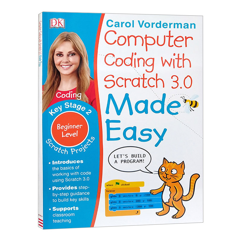 DK 儿童英语编程语言入门 Computer Coding with Scratch 3.0  Made Easy Key Stage 2 英文原版儿童编程教程 进口英语书籍