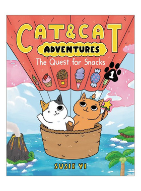 英文原版 Cat and Cat Adventures The Quest for Snacks 猫猫历险记1 全彩漫画 英文版 进口英语原版书籍