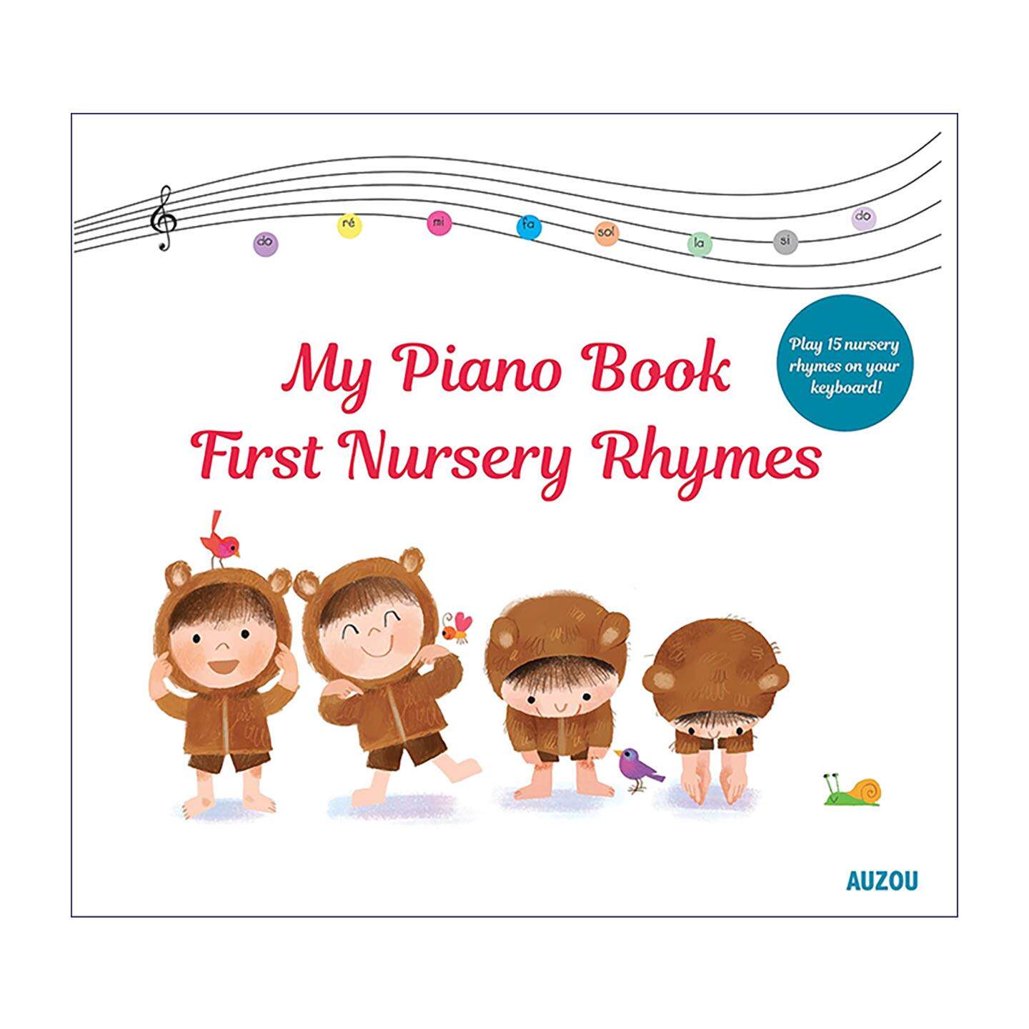 英文原版 My Piano Book of Nursery Rhymes 我的的钢琴童谣 琴键发声书 英文版 进口英语原版书籍