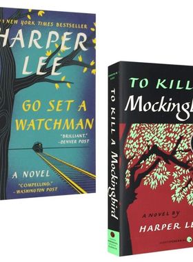 杀死一只知更鸟 设立守望者 英文原版小说 To Kill a Mockingbird 2本套装 全英文版文学书籍 Harper Lee 哈珀李 正版进口英语书籍