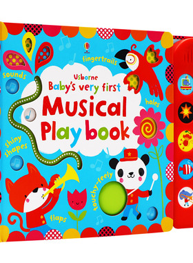 幼儿纸板触摸发声翻翻书 音乐 Baby's Very First Touchy Feely Musical Playbook 英文原版绘本 幼儿英语启蒙书籍 Usborne