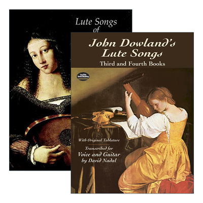 英文原版 Lute Songs of John Dowland 约翰·道兰德鲁特琴曲作品集系列2本 原始乐谱 琵琶 John Dowland 英文版 进口英语原版书籍