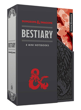 Dungeons and Dragons Bestiary Notebook Set 8 Mini Notebooks 龙与地下城 迷你笔记本 英文原版笔记本 进口英语书籍