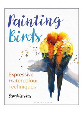 英文原版 Painting Birds 鸟类水彩画指南 Sarah Stokes 详尽彩色插画步骤示例 英文版 进口英语原版书籍