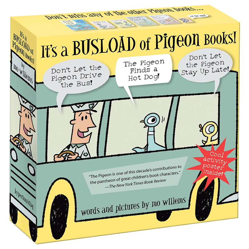 别让鸽子开巴士 3册精选礼盒装 It's a Busload of Pigeon Books! 英文原版儿童绘本 Mo Willems小猪小象同作者
