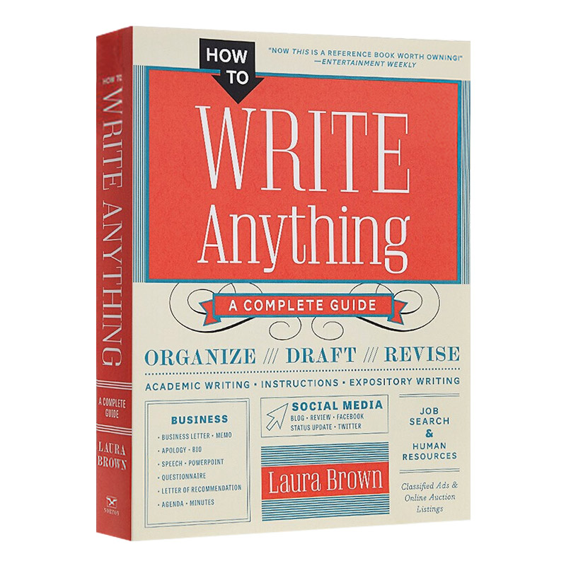 完全写作指南 How to Write Anything A Complete Guide 英文原版英语写作指导书籍 Laura Brown 全英文版