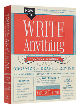 完全写作指南 How to Write Anything A Complete Guide 英文原版英语写作指导书籍 Laura Brown 全英文版