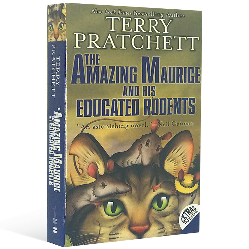 碟形世界28 猫和少年魔笛手 Discworld Novel 28 Discworld The Amazing Maurice and His Educated Rodents 英文原版儿童奇幻小说