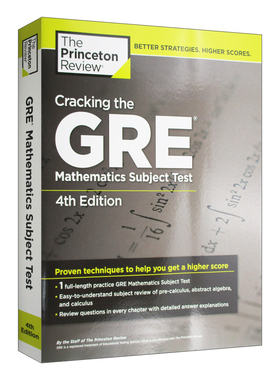 破解GRE数学第四版 Cracking the GRE Mathematics Subject Test 4th Edition 英文原版考试用书 进口英语书籍