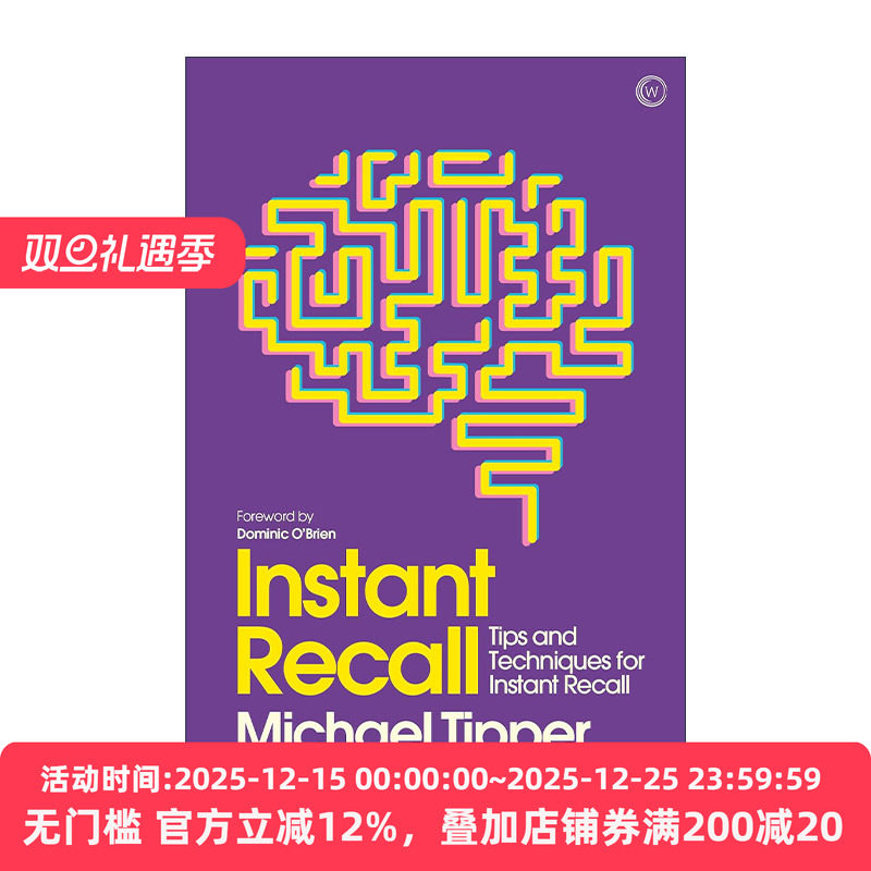 英文原版 Instant Recall 即时记忆 快速记忆训练法 Michael Tipper 英文版 进口英语原版书籍