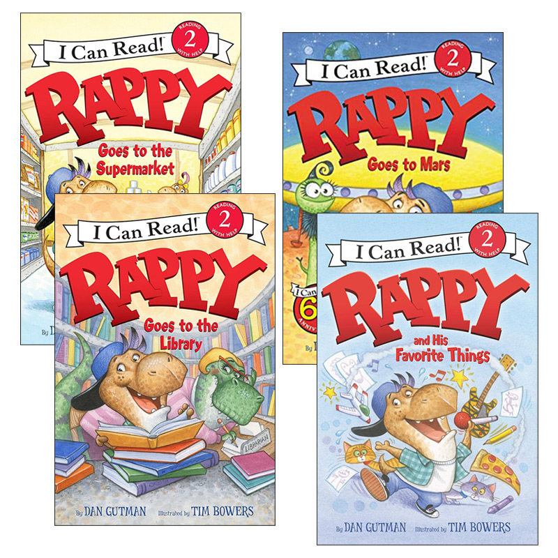 Rappy 小恐龙系列4册 I Can Read 2 分级阅读
