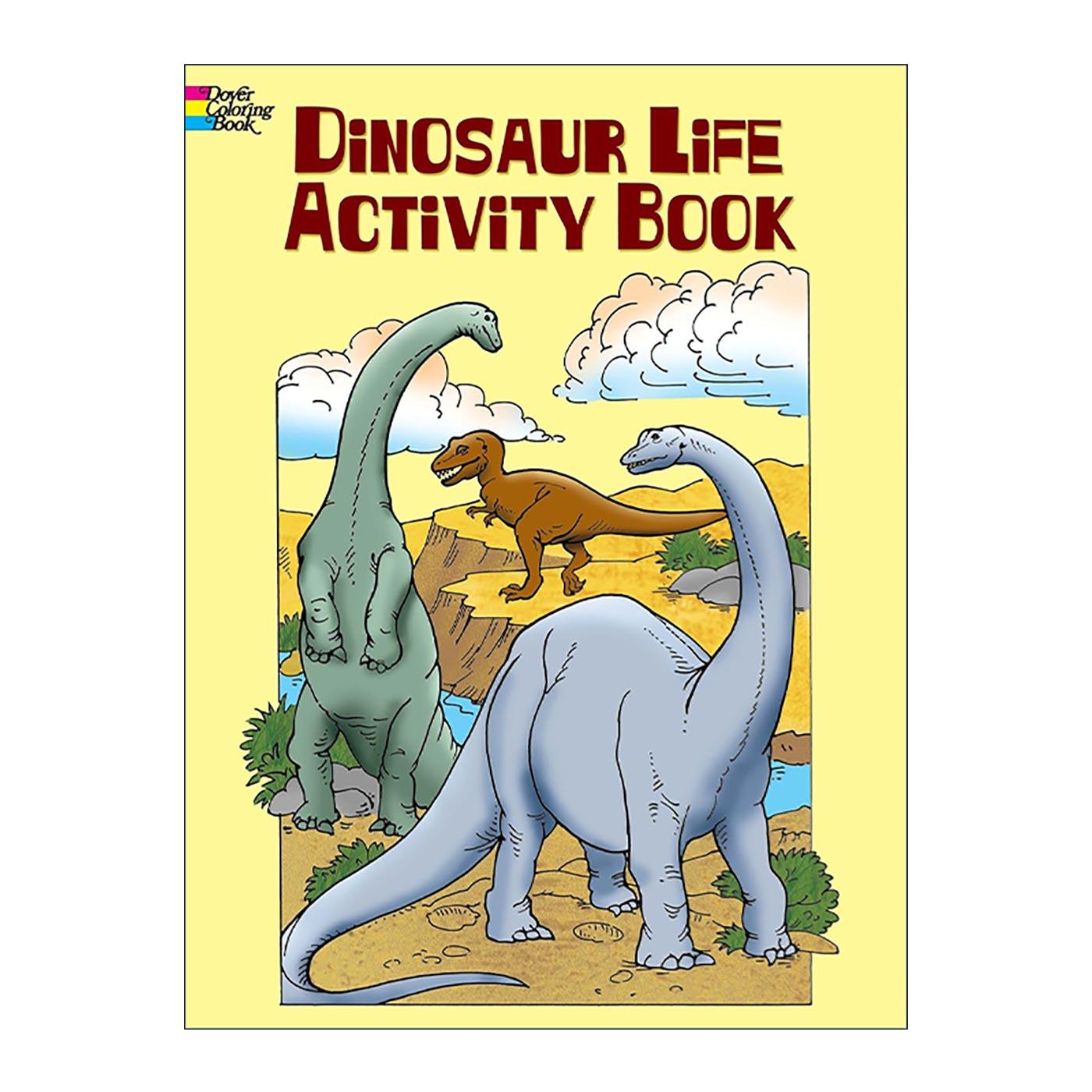 英文原版 Dinosaur Life Activity Book 恐龙生活活动书 填字游戏 迷宫 益智谜题 儿童科普百科 英文版 进口英语原版书籍