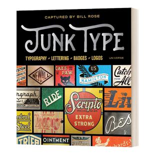 英文原版 Junk Type Typography Lettering Badges Logos 印刷字体-刻字-徽章-标志 精装 英文版 进口英语原版书籍