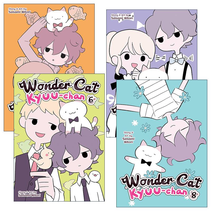 英文原版 Wonder Cat Kyuu-chan 猫猫小九 神奇猫系列5-8册 治愈可爱漫画 似鸟佐佐美Sasami Nitori 英文版 进口英语原版书籍