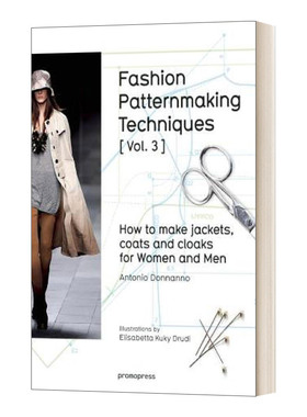 英文原版 Fashion Patternmaking Techniques 3 时装图案制作技巧 3 如何制作男女外套 大衣和披风 英文版 进口英语原版书籍