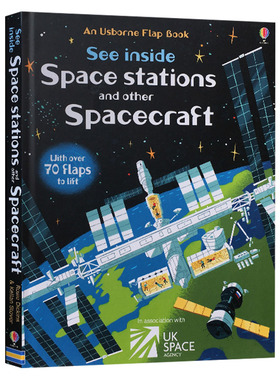 Usborne See inside Stations and Other Spacecraft 尤斯伯恩看里面系列 国际太空站 英文原版儿童科普绘本 进口纸板翻翻书