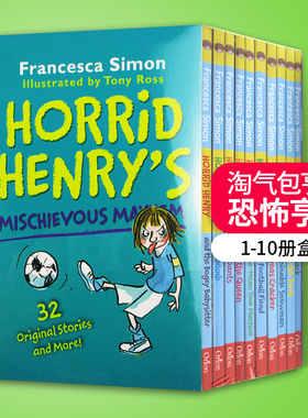 淘气包亨利恐怖亨利10册盒装 英文原版儿童读物 Horrid Henry's Mischievous Mayhem 英文版进口英语书籍