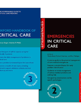 英文原版 Oxford Handbook of Critical Care and Emergencies in Critical Care 牛津急救护理手册第三版与牛津重症监护中的