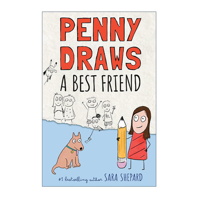 英文原版 Penny Draws a Best Friend 佩妮画了个好朋友 儿童小说 精装 谎言游戏作者Sara Shepard 英文版 进口英语原版书籍