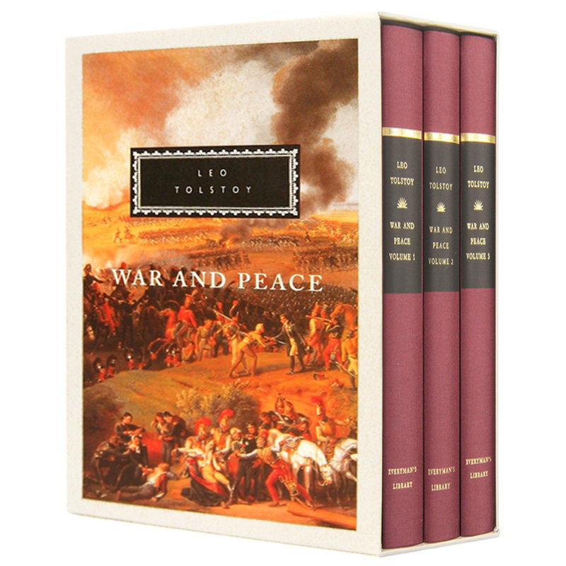 战争与和平3册盒装精装英文原版经典外国文学名著 War and Peace列夫托尔斯泰 Leo Tolstoy Everyman's