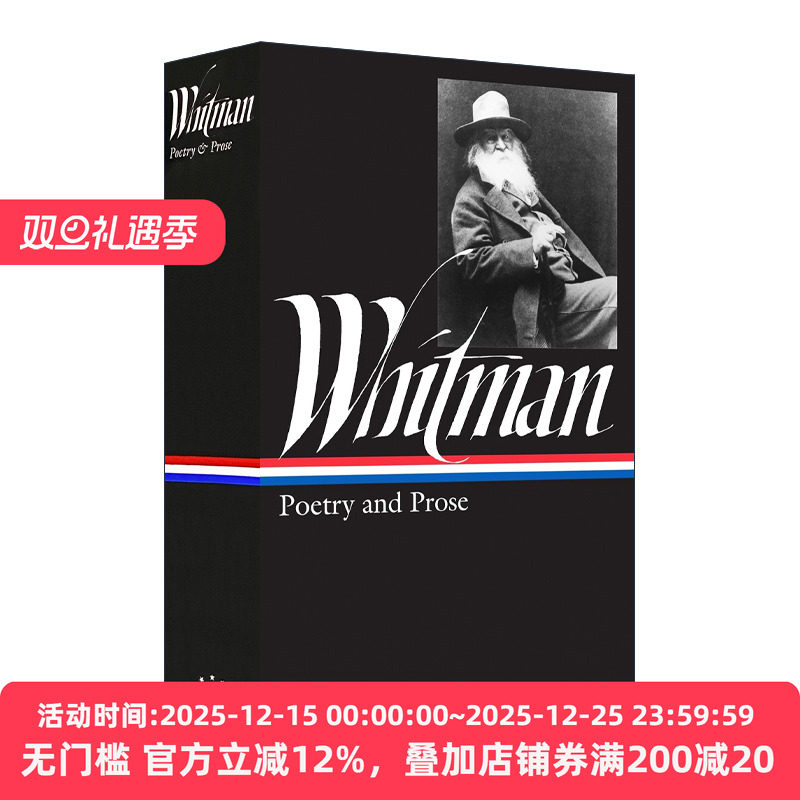 Walt Whitman Poetry and Prose LOA #3 沃尔特·惠特曼 诗歌与散文 精装美国文库 英文原版文学诗歌读物 进口英语书籍