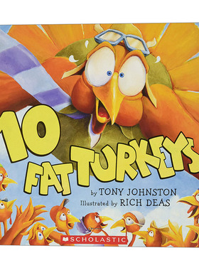英文原版绘本 Ten Fat Turkeys 10只胖火鸡 英语启蒙拓展推荐阅读故事小说 英文版 进口英语原版书籍