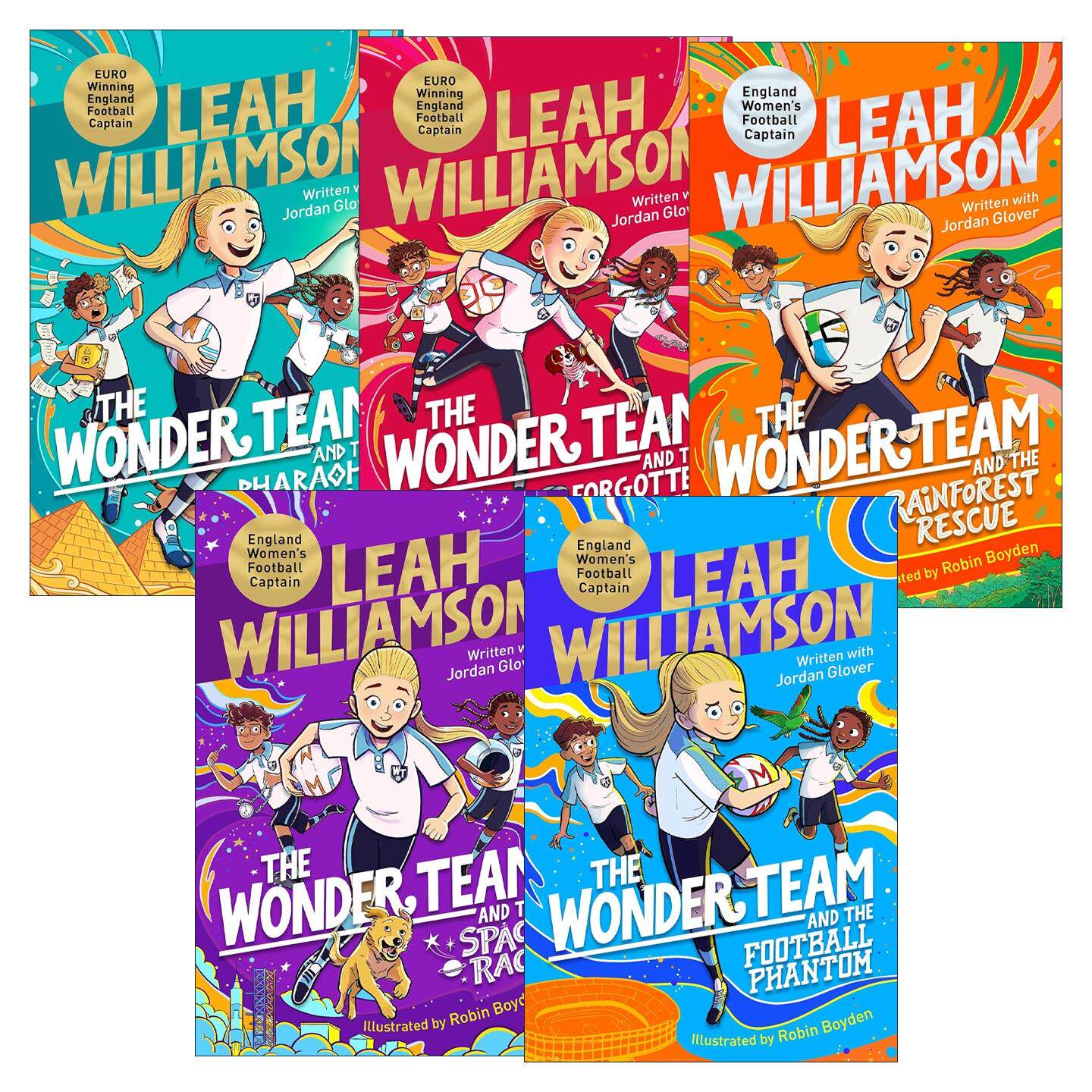 英文原版 The Wonder Team 奇迹之队系列5册 儿童动作冒险章节桥梁书 足球幽灵 雨林救援 法老的财富 英文版 进口英语原版书籍