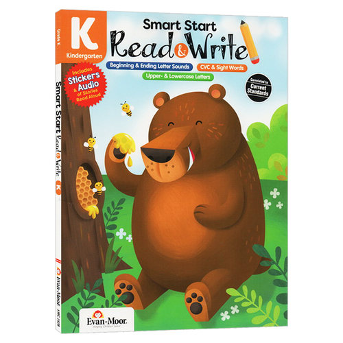 幼儿园大班 英语阅读与写作 Smart Start Read and Write Grade K 聪慧启蒙系列 英文原版美国加州教辅 英文版进口原版书籍