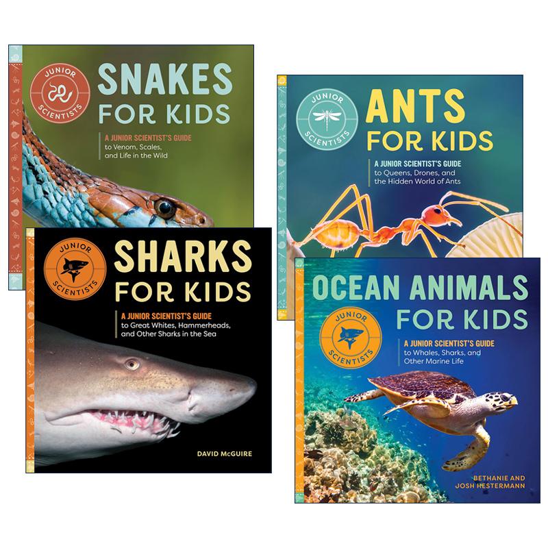 英文原版 Junior Scientists初级科学家系列4册 儿童海洋动物科普百科 英文原版 进口英语原版书籍