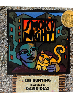 烟雾弥漫的夜晚 Smoky Night 凯迪克金奖 英文原版儿童英语绘本 Eve Bunting 进口书籍