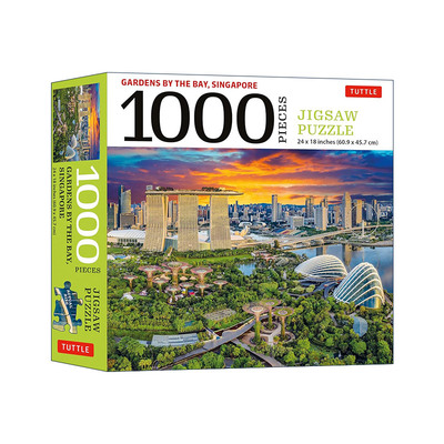 英文原版 Singapore's Gardens by the Bay 1000 Piece Jigsaw Puzzle 新加坡滨海湾花园 1000块拼图 英文版 进口英语原版书籍