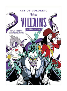 Art of Coloring: Disney Villains 着色的艺术 迪士尼恶棍 成人着色书休闲减压绘画